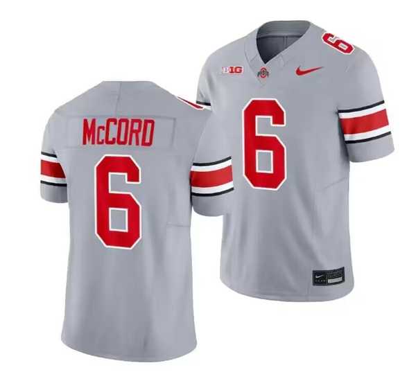 Men%27s Ohio State Buckeyes #6 Kyle McCord Gray 2023 F.U.S.E. Limited Stitched Jersey Dzhi->ohio state buckeyes->NCAA Jersey